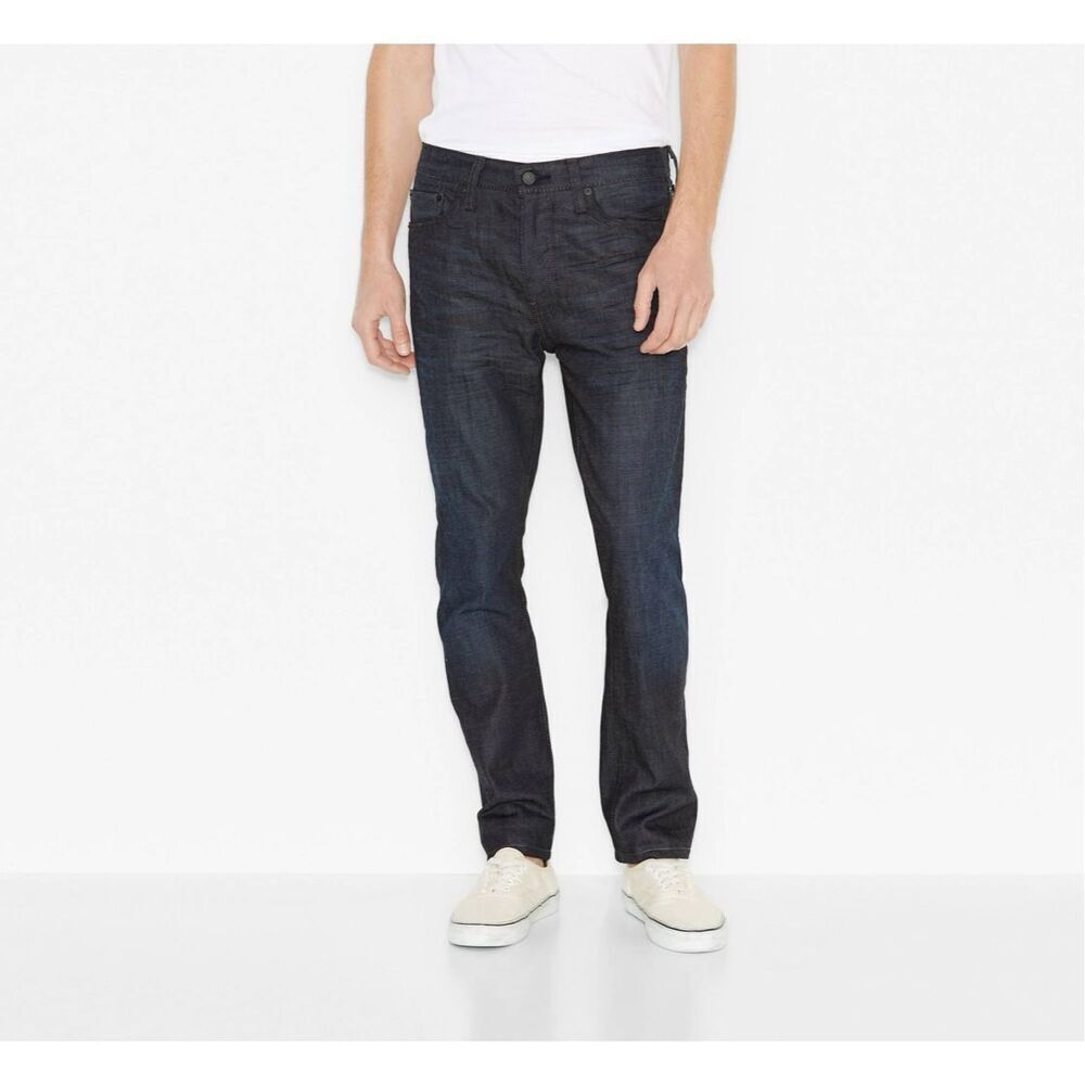 Levi's Men's Regular Fit Straight Leg Stretch 513 Jeans‎ Dark Blue Size 38/34